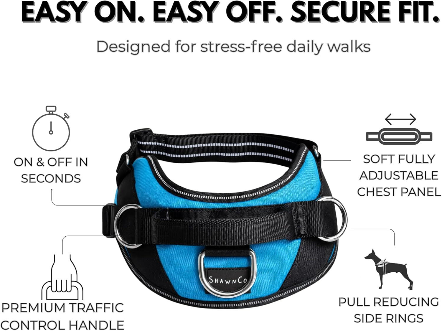 shawnco-essential-dog-harness-no-pull-pet-vest-with-3-leash-clips-no-choke-reflective-adjustable-and-padded-for-easy-walking-and-training-for-small-medium-and-large-dogs-oceanic-blue-s