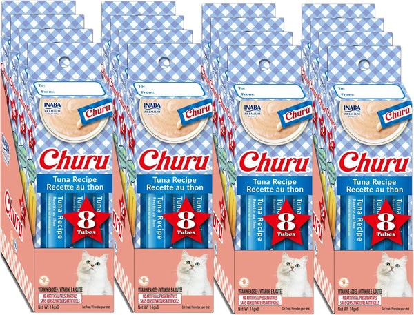 INABA Churu Lickable Purée Natural Cat Treats Gift Box - Chicken Recipe, 8 Tube Gift Box11