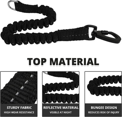 Long Dog Leash 15 FT: Heavy Duty Rope Leashes for Dogs Training with Swivel Lockable Hook Reflective Threads Bungee and Padded Handle - Dog Lead for Large Small Medium Dogs outside Walking Hiking2