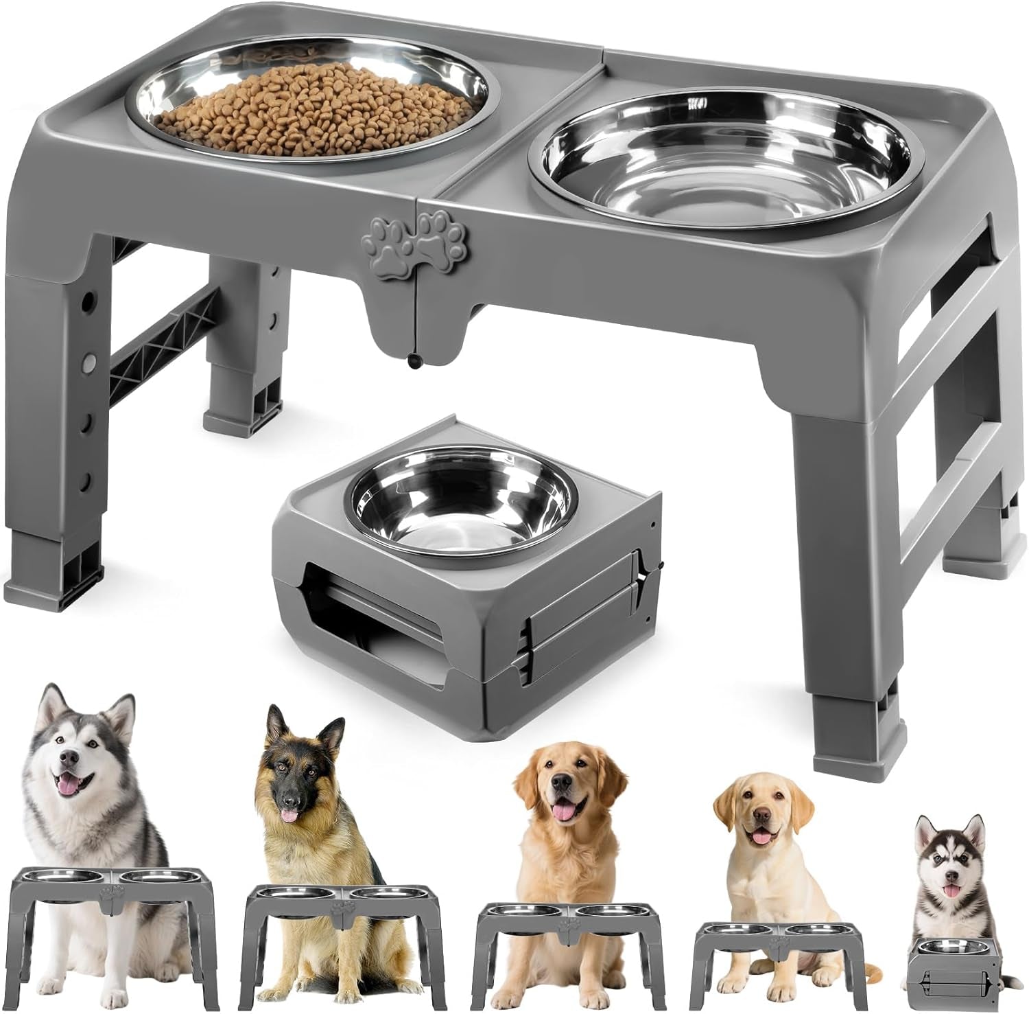comesoon-elevated-dog-bowls-for-small-medium-dogs-3-height-adjustable-raised-stand-with-2-thick-6-stainless-steel-food-bowls-non-slip-feeder-adjusts-to-2-75-6-7-5-black