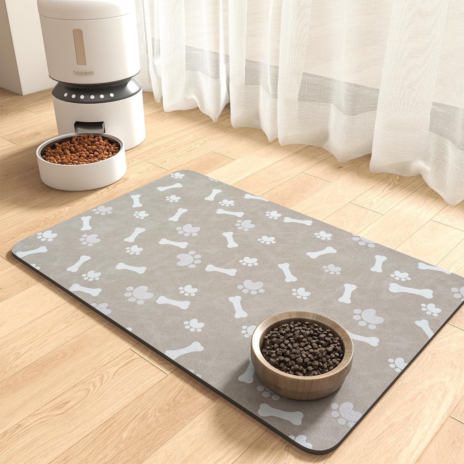 montvoo-absorbent-pet-feeding-mat-no-stains-pet-mat-for-food-and-water-bowl-quick-dry-cat-dog-food-mat-water-dispenser-mat-pet-supplies-mat-dog-water-bowl-mat-for-messy-drinker-brown-16x24