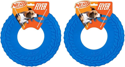 Nerf Dog Atomic Flyer Outdoor Dog Toy, 10 Inch Flying Disc Dog Fetch Toy, Rubber Dog Toy for Medium Dogs and Large Dogs, Orange14