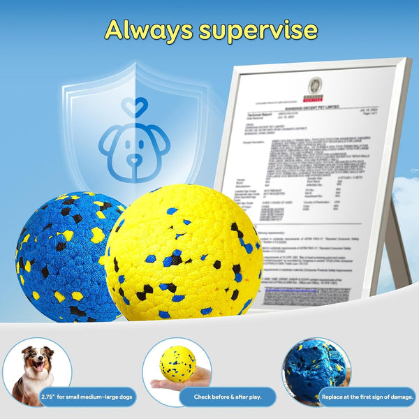Kimee Dog Balls Tennis Ball Toys Dog Toys for Aggressive Chewers Durable Teething Chew Toys Water Toy Fetch Ball for Large Medium Small Dog and Puppies (4 Balls)9