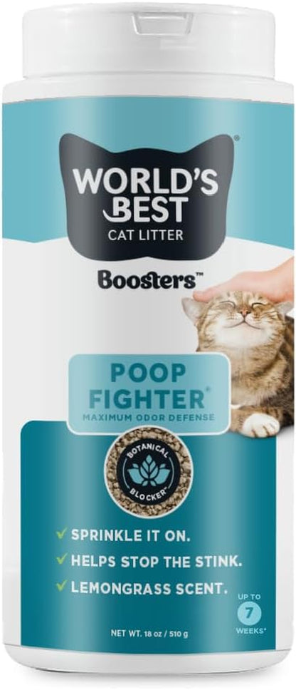 World'S Best Cat Litter, Boosters Poop Fighter Additive, 18 Oz Canister1