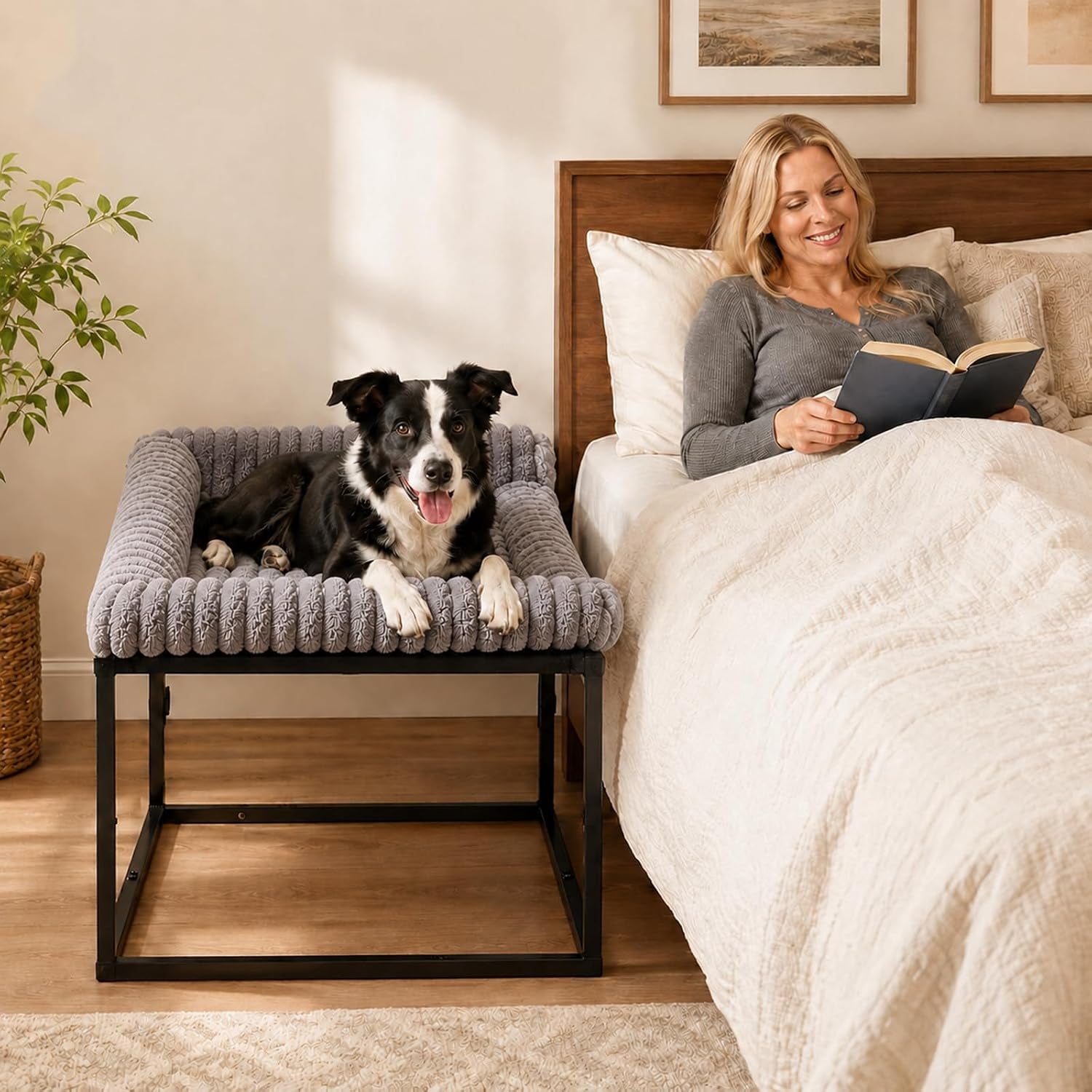 adjustable-bedside-dog-bed-for-medium-dogs-elevated-co-sleeper-dog-bed-with-reinforced-metal-frame-thick-supportive-cushion-mattress-washable-cover-dog-bedside-sleeper-for-dogs-cats