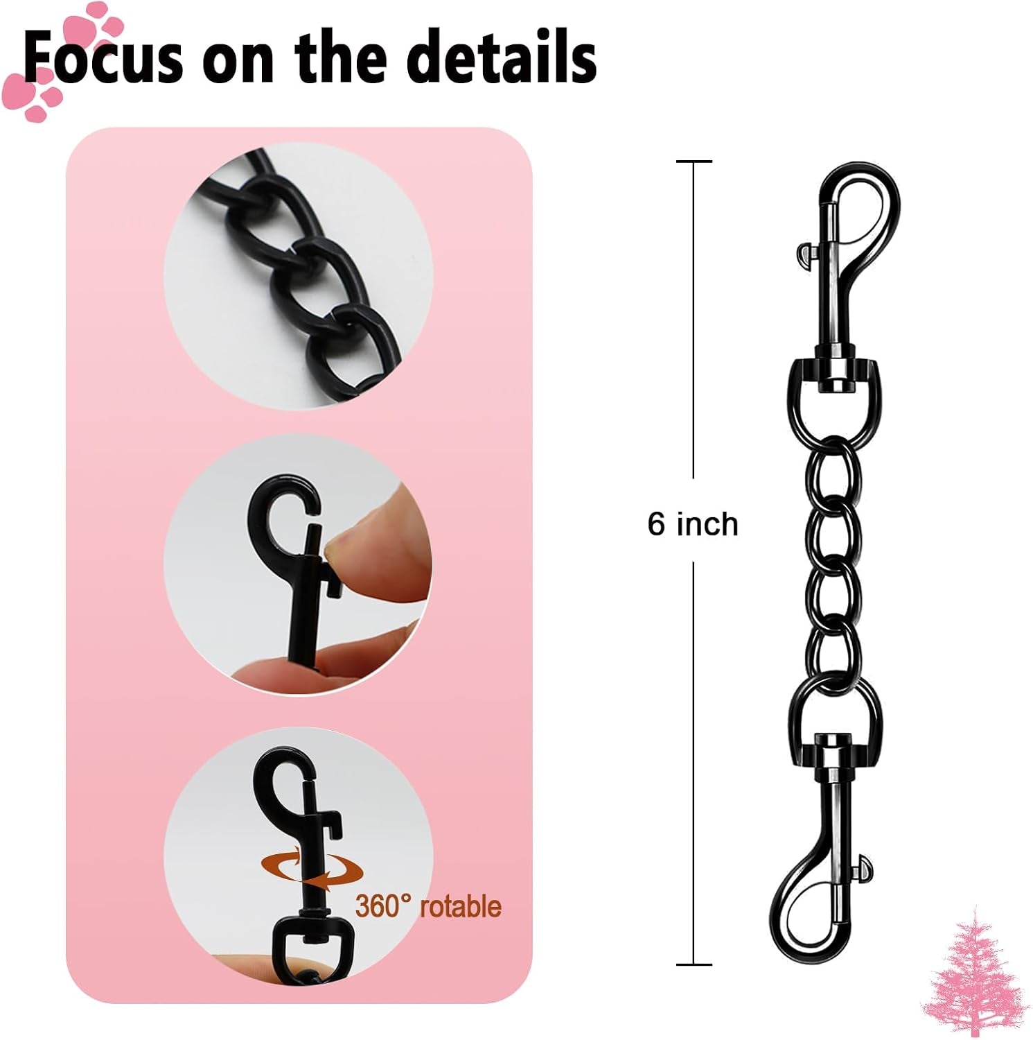 2-pcs-dog-collar-metal-safety-clip-harness-collar-leash-chain-connector-heavy-duty-double-end-spring-backup-buckle-clasp-escape-proof-safety-accessory-small-black