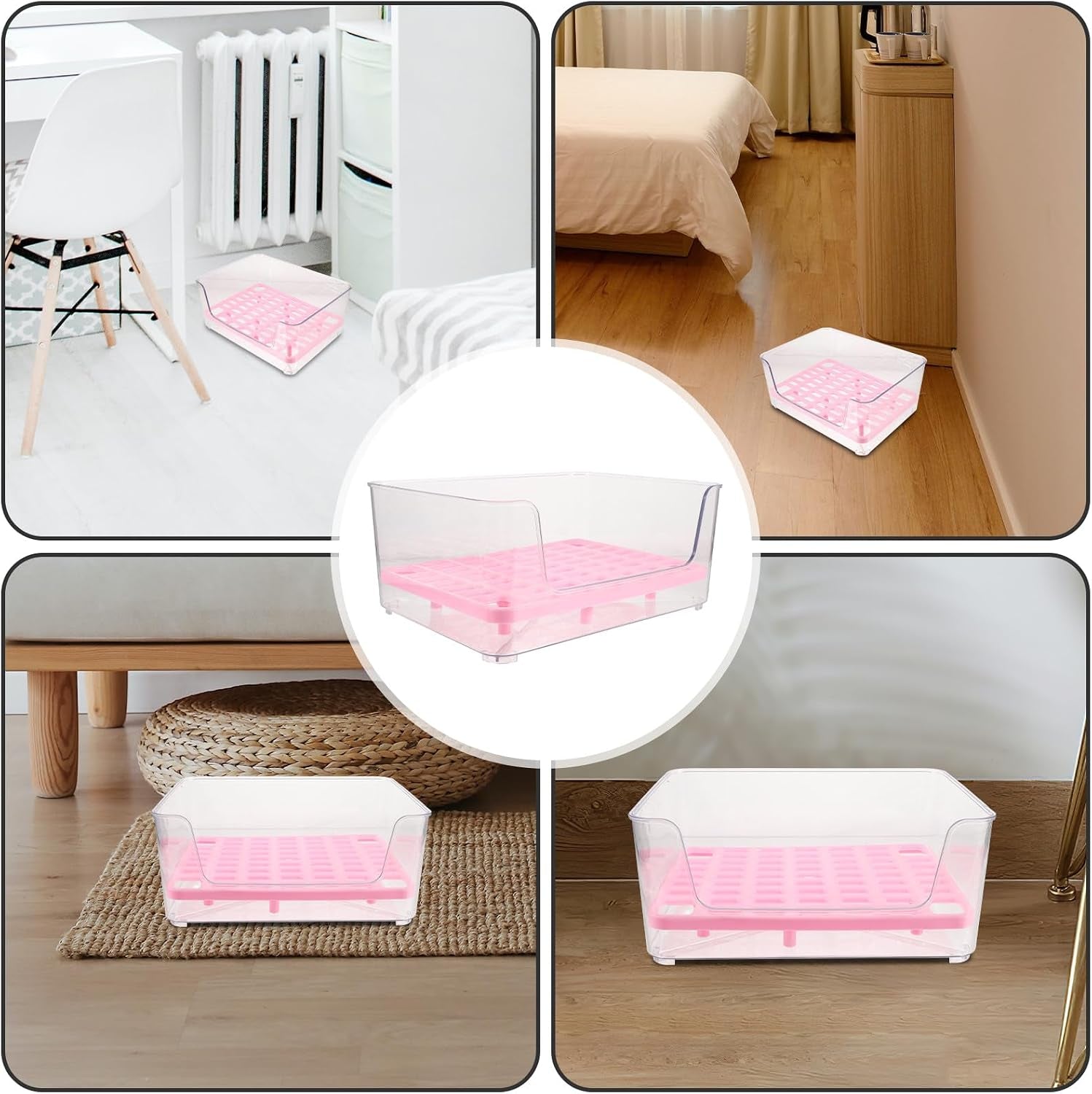 luxshiny-portable-cat-litter-box-anti-splash-acrylic-raised-medium-pet-toilet-tray-for-kitten-housebreaking-and-travel