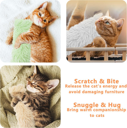 3 Pack Catnip Toys,Soft and Durable Cat Pillows Toys, Funny Cat Toy | Crinkle Sound Catnip Toys,Indoor Interactive Cat Kicker Toy, Companion Toys for Cats, Cat Toys for Indoor Cats (Gray Set)6