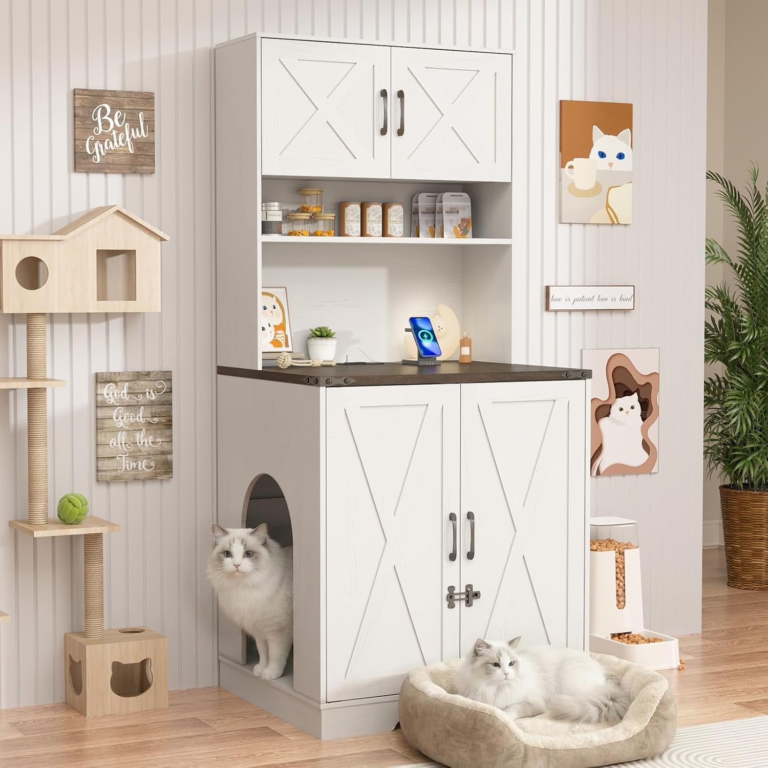 59-1-cat-litter-box-enclosure-for-2-cats-hidden-litter-box-furniture-with-power-outlet-removable-hallway-lockable-door-anti-tip-design-farmhouse-litter-box-cabinet-with-magnetic-door-white