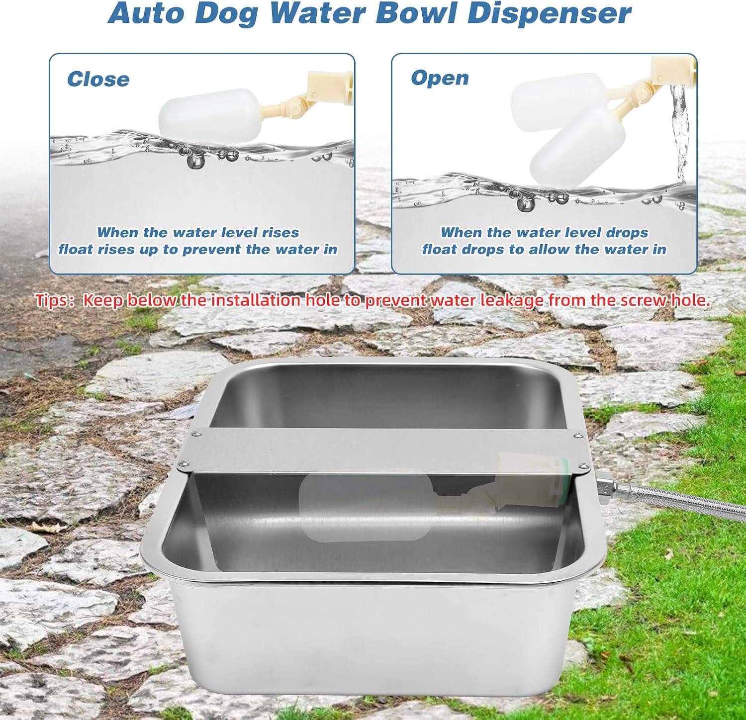 yuepet-3-gallon-automatic-dog-water-bowl-dispenser-for-large-dogs-outdoor-auto-fill-dog-water-bowl-dispenser-stainless-steel-auto-dog-waterer-with-float-valve-extra-large-for-dogs-pets-animals