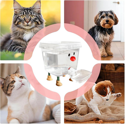 Pets Water Dispenser with Large Capacity Small Large Cats ＆ Dogs No Spilling Automatic Gravity Water Bowl Auto Fill Waterer Dish Self Watering Animal Water Fountain Feeder (Yellow, 0.8, Gallons)5