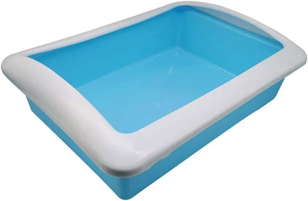 Dog Potty Training Toilet ﻿ Semi-Enclosed Cat Toilet Open Litter Pot Urinal Small Pet Supplies(Blue)1