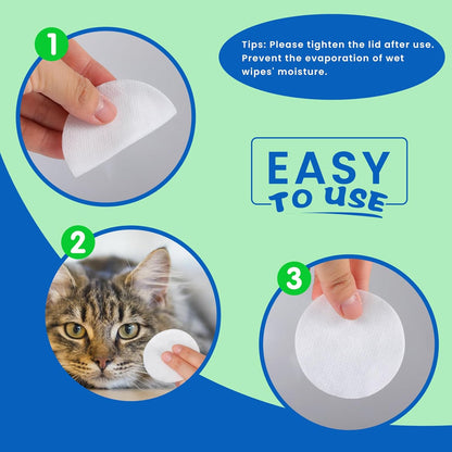 400Pcs Eyes Wipes for Dogs, Pet Tear Stain Remover Wipes | Care Eye Wash Pads for Dogs and Cats, Face, Eye Cleaner Pads to Gently Remove Discharge, Eye Wipes for Dogs & Cat Eye Wipes4