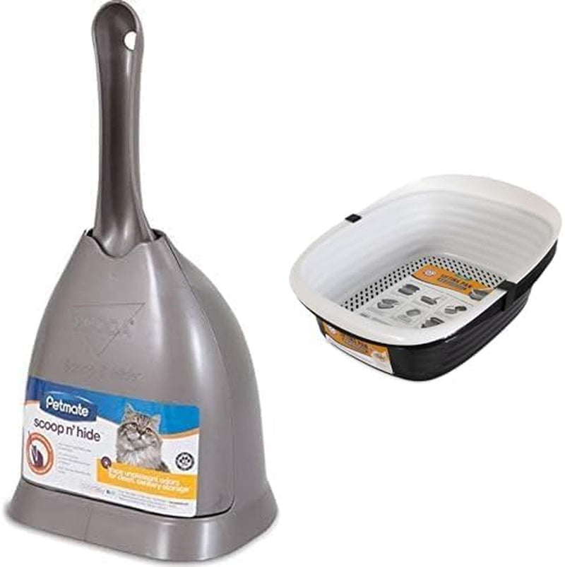petmate-scoop-n-hide-cat-litter-scoop-with-holder-arm-hammer-large-sifting-litter-box-tray-with-microban-cat-care-bundle