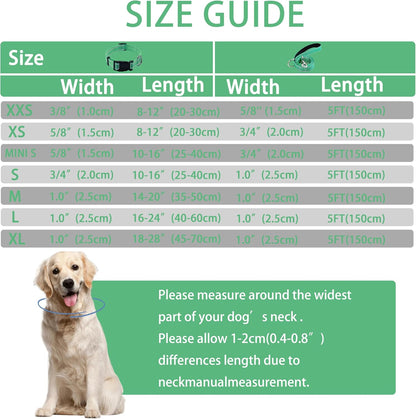 Reflective Dog Collar with Safety Locking Buckle, Adjustable Soft Breathable Nylon Collars for Small, Medium and Large Dogs(Collar+Leash XS Width 5/8" Turquoise) | Adjustable Soft Breathable Nylon Collars for Small, Medium and Large Dogs (XS Width 5/8" Turquoise)4