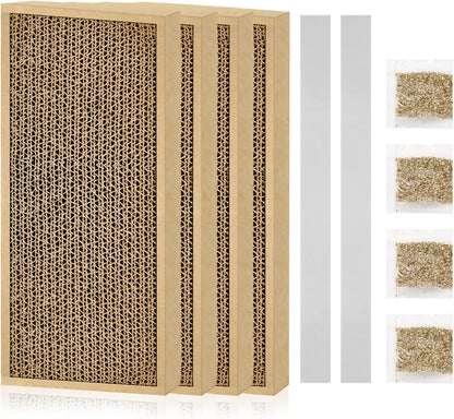 Happyfreesx Splicing Cat Scratch Pad: Cat Scratchers for Indoor Cats and Kitten, 2 Pack Cat Scratching Pad, Cat Scratcher Cardboard, Scratching Pad, Premium Scratch from Cats, Double-Sided Design9