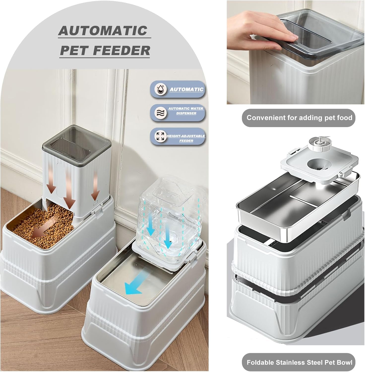 elevated-dog-bowls-set-1-gallon-automatic-gravity-food-feeder-water-dispenser-with-stainless-steel-bowls-adjustable-elevated-feeder-for-small-medium-large-dogs-anti-choking-neck-protection