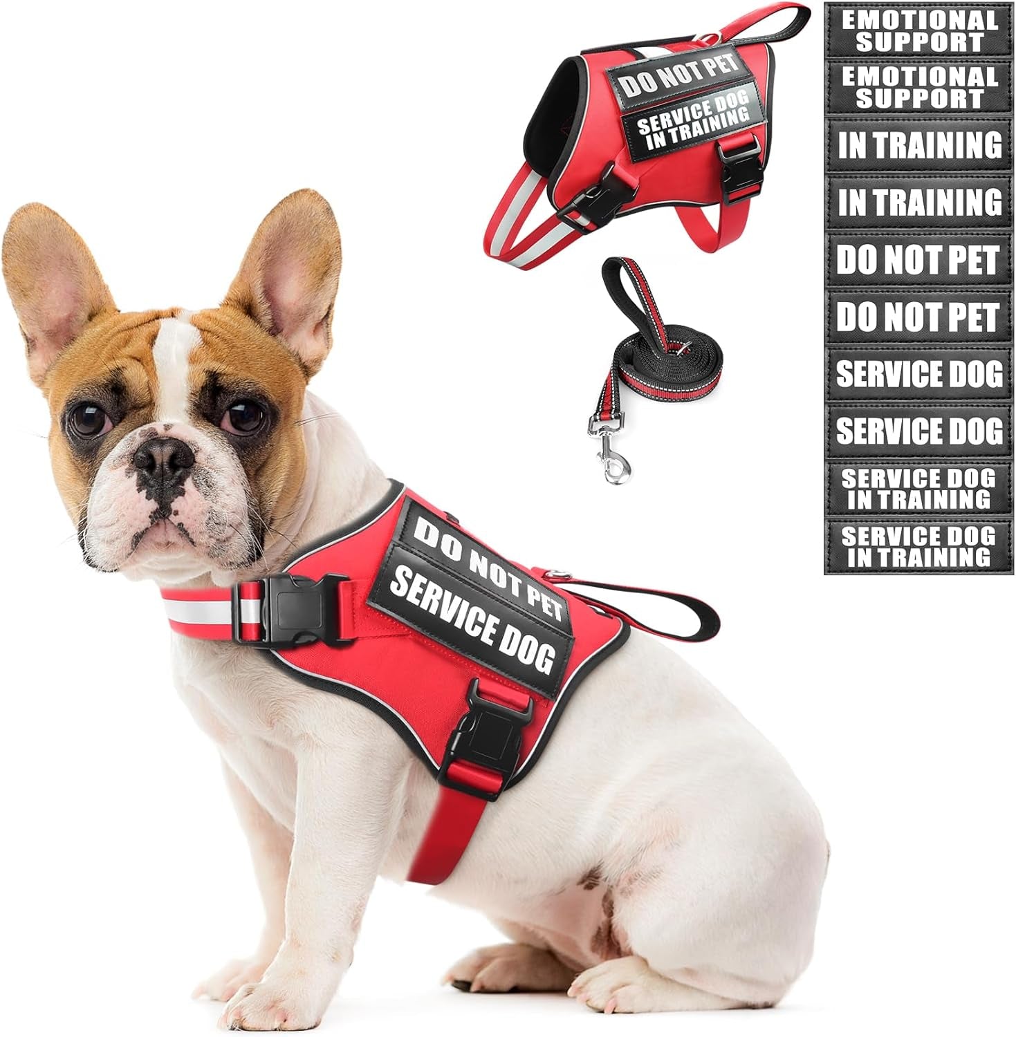 service-dog-vest-harness-and-leash-set-10-patches-no-pull-adjustable-reflective-dog-harness-with-soft-padded-handle-for-training-everyday-fit-small-medium-large-extra-large-dogsred-xl-no-pull-adjustable-reflective-service-dog-harness-large-sized-dog-leash-with-2-soft-padded-handles-for-training-working