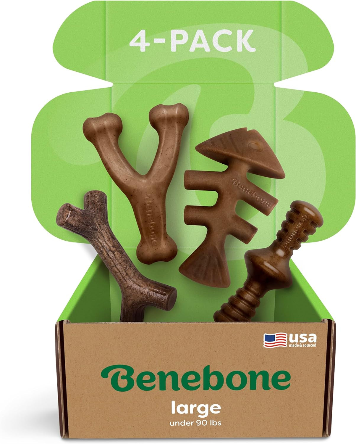 benebone-small-4-pack-dog-toys-for-aggressive-chewers-under-30-lbs