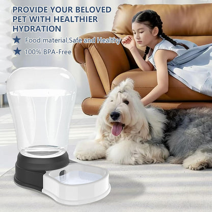 6 Liters Automatic Gravity Dog Water Dispenser, BPA- Free | Gravity Pet Water Bowl, No-Spill Cat Feeder for Large Dogs, Bpa-Free & Easy Clean, Less Refills for Work Travel6
