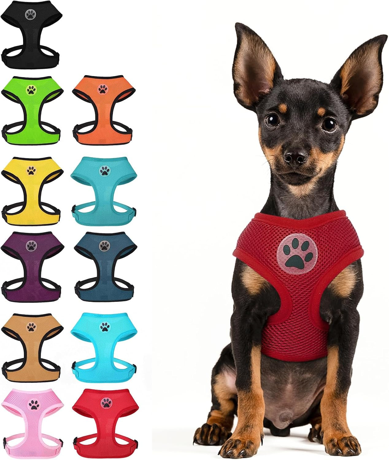 bingpet-small-dog-harness-no-pull-dog-harness-small-sized-dogs-soft-light-breathable-mesh-puppy-vest-with-safety-buckle-adjustable-step-in-pet-harnesses-for-easy-walking-running-training
