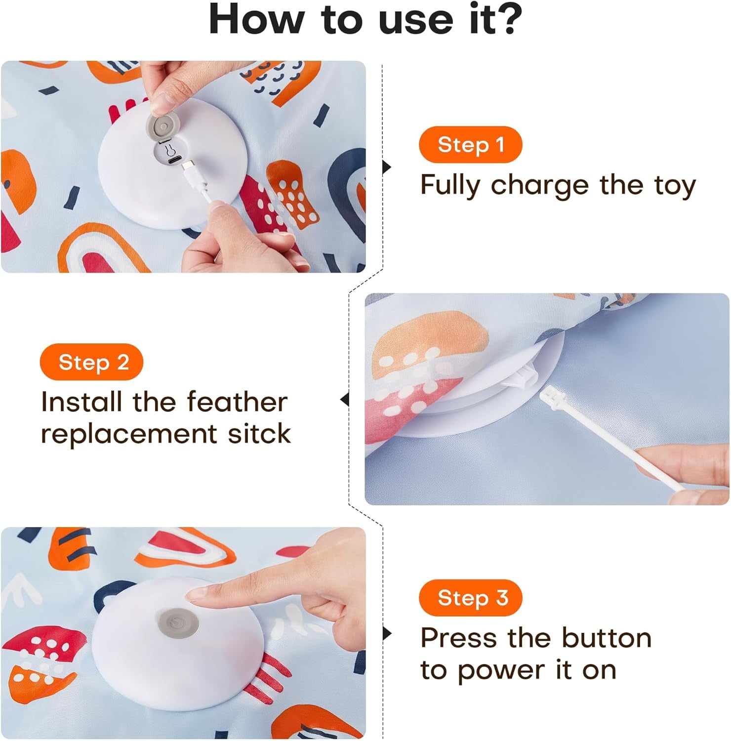 potaroma-hide-and-seek-interactive-cat-toys-moving-concealed-wand-feather-automatic-chargeable-indoor-kitten-exercise-kicker-mouse-squeaky-floral-cover