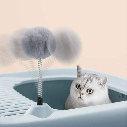Dog Potty Training Toilet ﻿ Creative Cat Litter Box Fully Enclosed Drawer Top Entry Toilet Supplies Oversized Deodorant Pan (Blue)(Pink)4