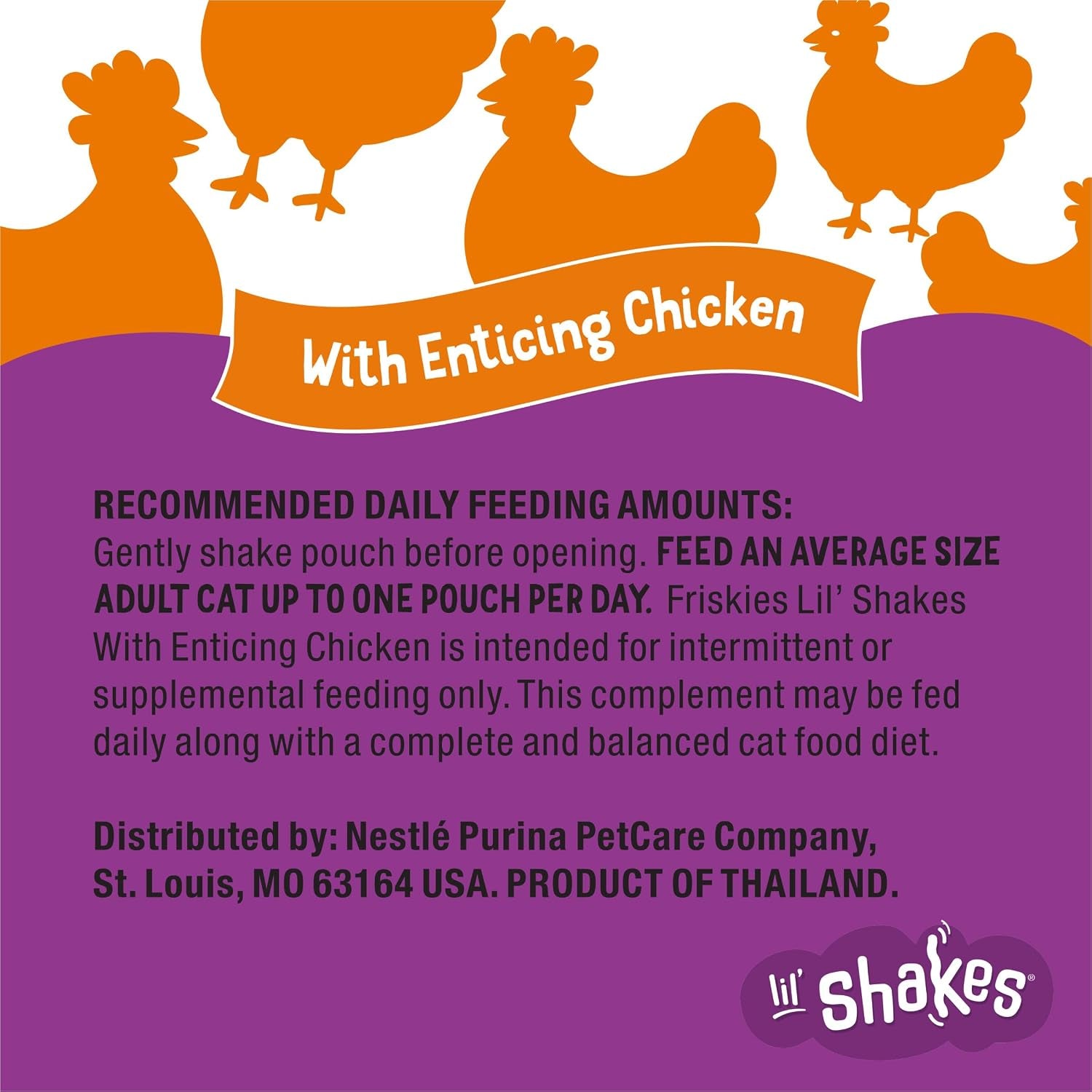 purina-friskies-pureed-cat-food-topper-lil-shakes-with-enticing-chicken-lickable-cat-treats-pack-of-16-1-55-oz-pouches