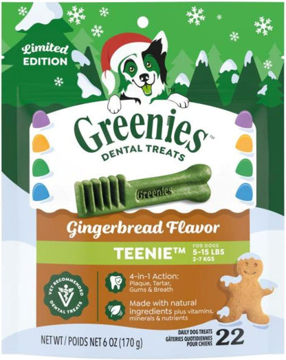 Greenies Teenie Natural Dental Dog Treats, Fresh Mint Flavor, 43 Count | Veterinarian-Recommended, for Dogs 5-15 Lbs, Cleans Teeth, Freshens Breath, Promotes Oral Health, 12 Oz. Pack20