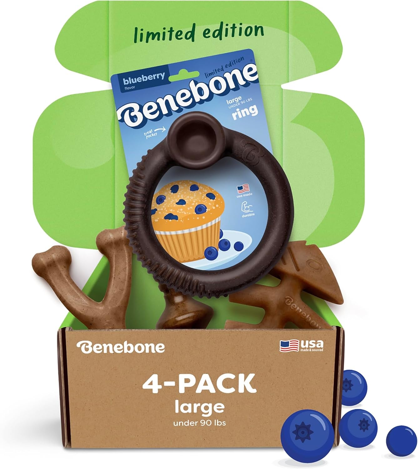 benebone-small-4-pack-dog-toys-for-aggressive-chewers-under-30-lbs