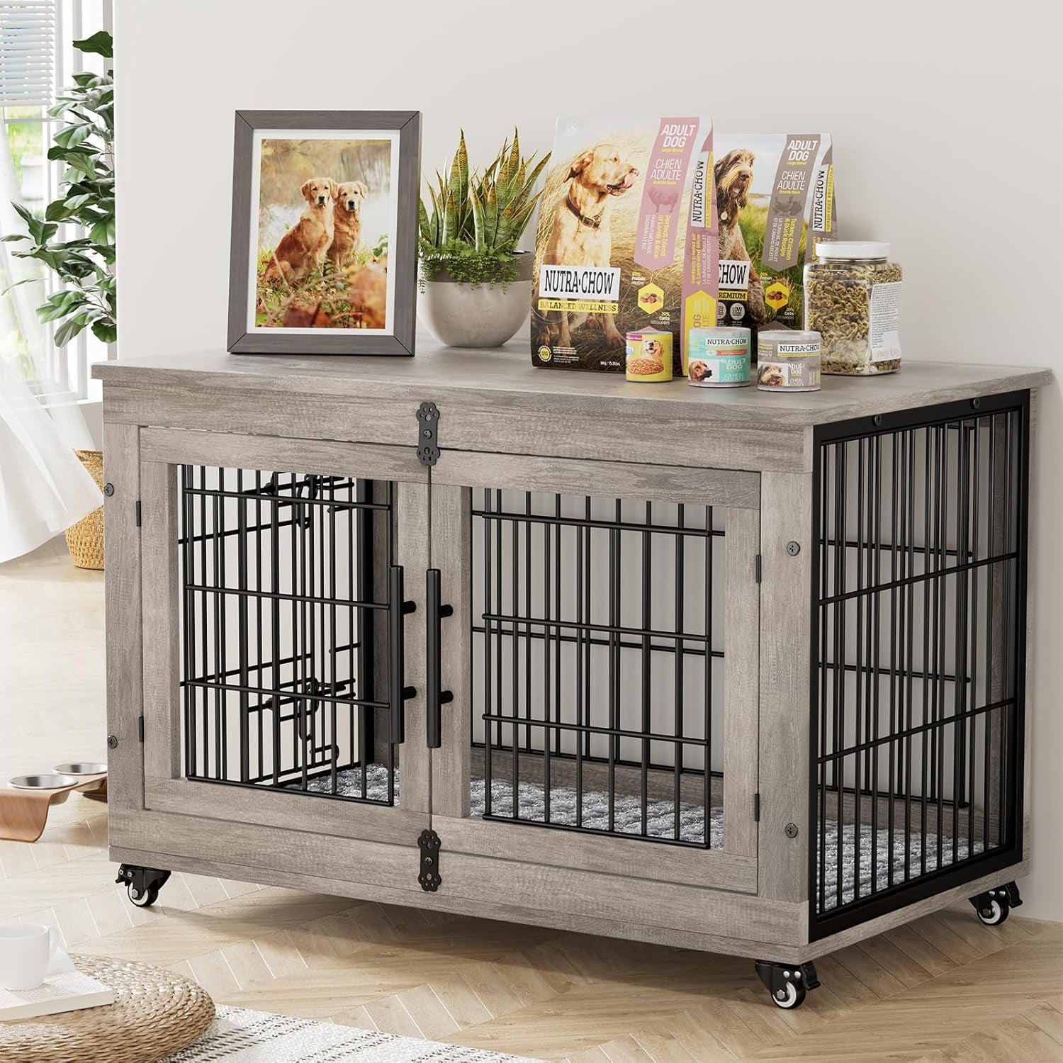medium-dog-crate-furniture-32-heavy-duty-kennel-w-cushion-wheels-grey-double-doors-wooden-dog-cage-chew-resistant-end-table-decorative-27-32-38-44-options-indoor
