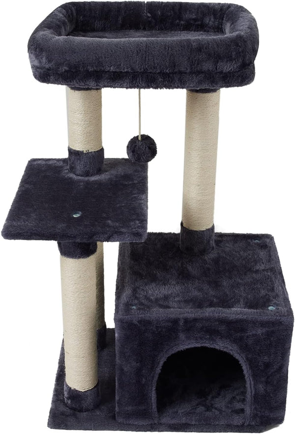 Cute Cat Tree Kitten Cat Tower Condo Cat Furniture Sisal Scratching Posts B | FISH&NAP for Indoor Jump Platform Activity Center Play House Beige6