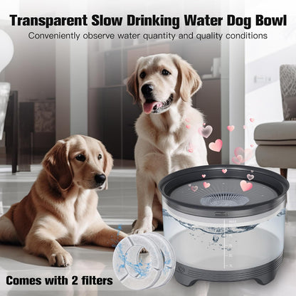 UPSKY 5.5L No-Spill Dog Water Bowl, Slow Drinking Feeder for Messy Drinkers | Large Capacity, Raised Stand Design, Splash-Proof, Anti-Slip, Visible Water Level, Easy to Clean, Ideal for Multi-Pet Homes6