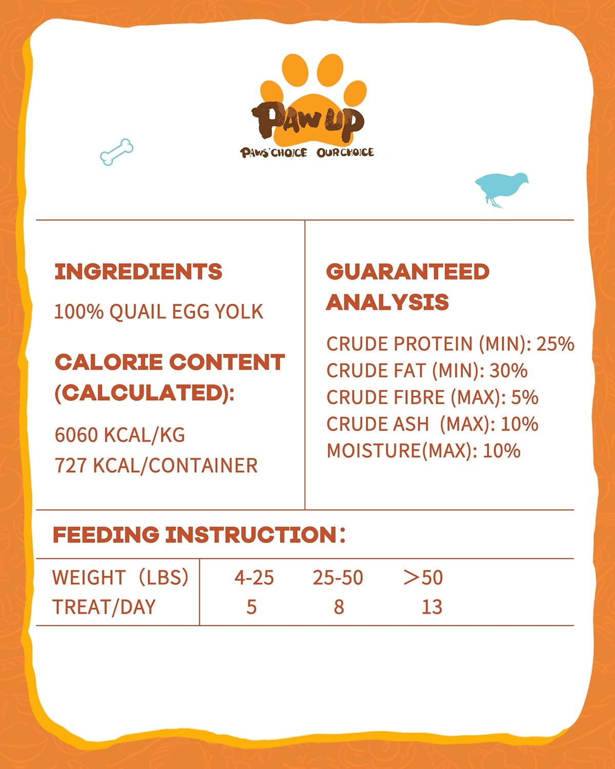 pawup-freeze-dried-quail-egg-yolk-pet-treats-freeze-dried-pet-food-for-dogs-cats-pure-fresh-ingredient-4-2-oz-rawhide-free-gluten-grain-free