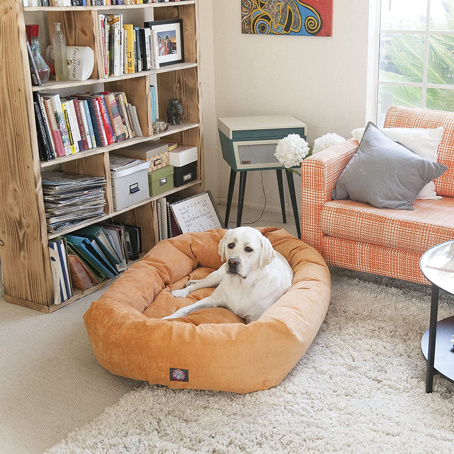 majestic-pet-40-inch-micro-velvet-calming-dog-bed-washable-cozy-soft-round-dog-bed-with-spine-for-head-support-fluffy-donut-dog-bed-40x29x9-inch-round-pet-bed-large-pearl