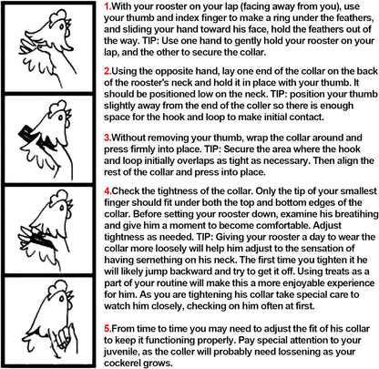 Upgrade anti Crow Rooster Collar, Chicken Neckband Noise Free, No Crow Rooster Collar,Anti Noise Nylon Neck Belt to Keep Roosters Quiet,6 Pieces3