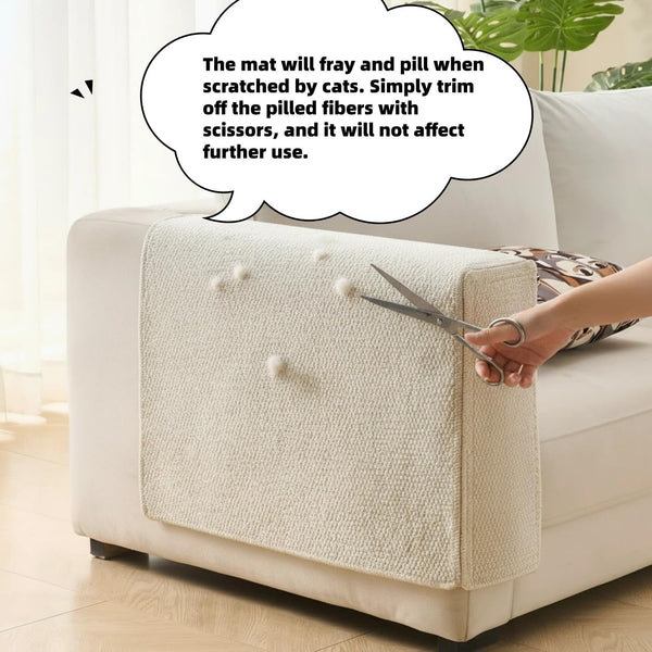 SHENGOCASE Cat Scratch Pad Couch Sofa Armrest Protector, Scratcher Cover for Couch Corner, Carpet Scratching Post, Grey(7.9")8
