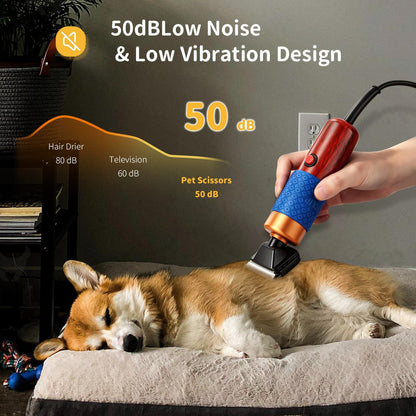 Dog Shears Clippers for Grooming Sheep Shears for Dogs with Thick Hair | 200W Pet Clipper Kit with Spare Blade, Low Noise&Vibration for Cat Sheep Dog 110-240V3