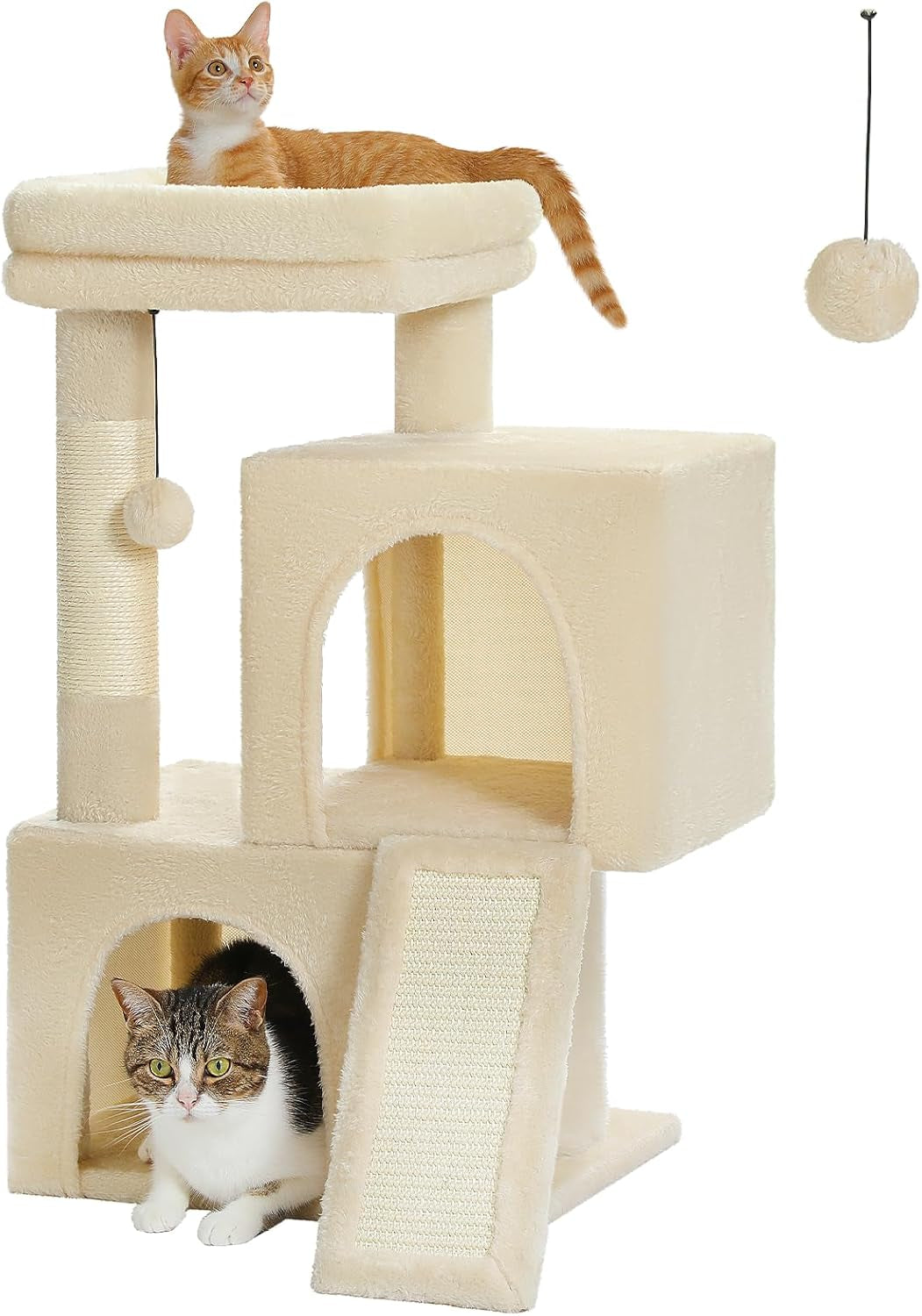 pawz-road-30-cat-tower-small-cat-tree-with-2-condos-for-indoor-cats-cat-trees-for-small-cats-cat-houses-with-scratching-ramp-and-posts-dual-condos-top-perch-for-multi-cat