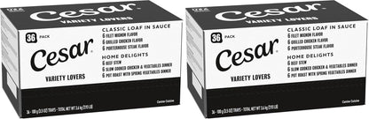 Cesar Wet Dog Food, Steak Lovers Variety Pack, 3.5 Oz, 36 Count | Real Meat #1 Ingredient, Easy Peel Trays, 100% Complete & Balanced, No Fillers, No Added Sugar, No Artificial Flavors21