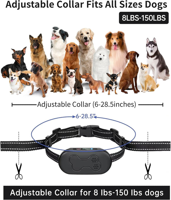 Dog Shock Collar with Remote Control - Rechargeable Dog Training Collar, IPX7 Waterproof E Collar for Dogs with 4 Safe Modes Flashlight Beep Vibration Shock Ideal for All Dog Sizes (8-150Lbs)3