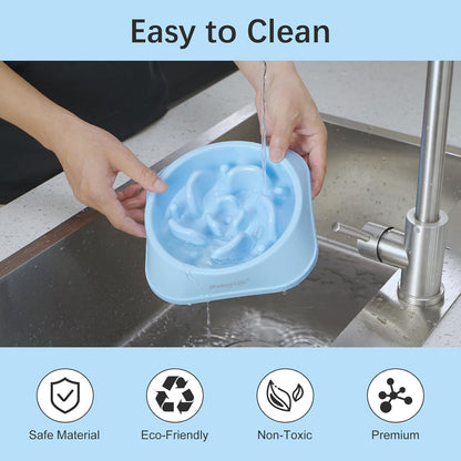 Mateeylife 2-Pack Slow Feeder Dog Bowls, 2 Cups, Dog Puzzle Feeder Bowl | Food-Contact Safe, Dishwasher Safe, Non-Slip Base, Maze Design, for Fast Eaters, for Dogs and Cats, Daily Mealtimes7