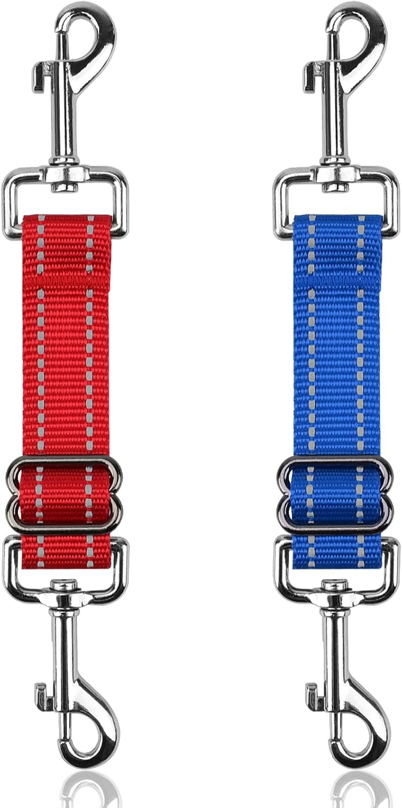 yuepet-dog-safety-collar-clips-2-pack-adjustable-prong-backup-clips-reflective-double-ended-backup-clasp-leash-connector-for-dog-harness-to-collar-safety-clipgrey-black-prong-collar-backup-double-ended-clips-harness-to-collar-connector-reflective-strap-7-8-2-in-adjustable-length-2-pack