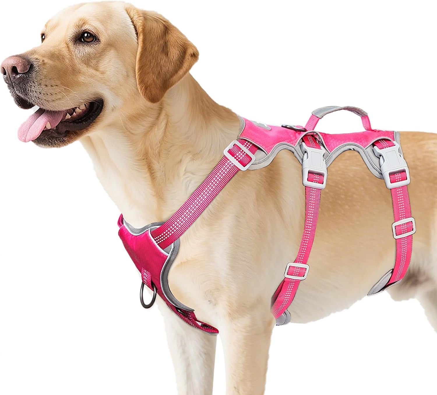 huntboo-escape-proof-dog-harness-escape-artist-harness-reflective-harness-with-padded-handle-breathable-durable-adjustable-vest-for-medium-dogs-walking-training-and-running-gear-blue-m