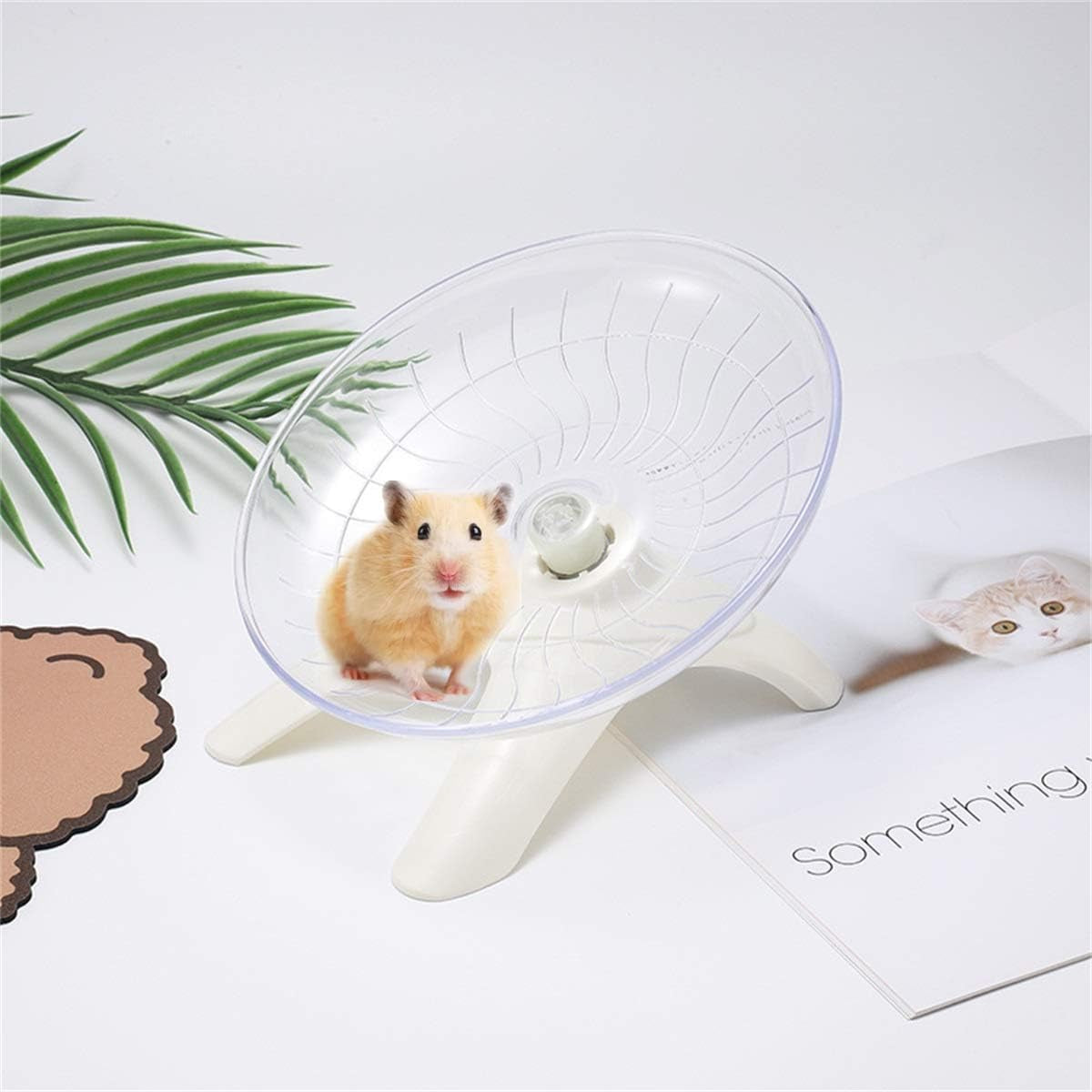 hamster-flying-saucer-silent-running-exercise-wheel-for-hamsters-gerbils-mice-hedgehog-and-other-small-pets-silent-running-wheel-hamster-wheel-white