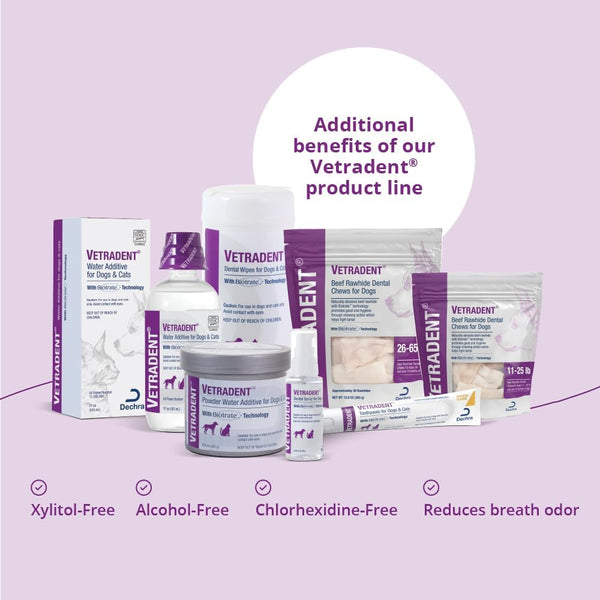 Vetradent Dental Wipes, 60 Ct | Biotrate™ Technology; Xylitol-Free, Alcohol-Free; Packaging May Vary5