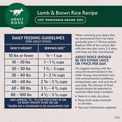 Natural Balance Limited Ingredient Adult Dry Dog Food - Complete Nutrition for Adult Dogs - Wholesome Grains Brown Rice Recipe - Limited Ingredient Formula - 24 Lb - Lamb & Brown Rice9