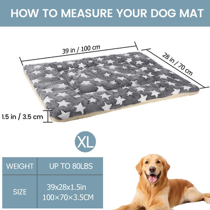 Dog Bed Pet Mat Dog Box Mat Machine Washable Grey (39X28X1.5In)5