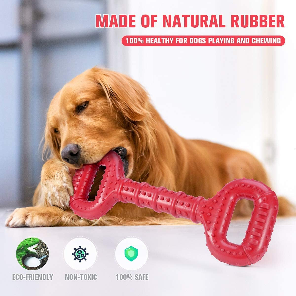 feeko-dog-toys-for-aggressive-chewers-large-breed-15-inch-interactive-long-lasting-dogs-toy-with-convex-design-natural-rubber-tug-of-war-toy-for-medium-large-tooth-cleanred