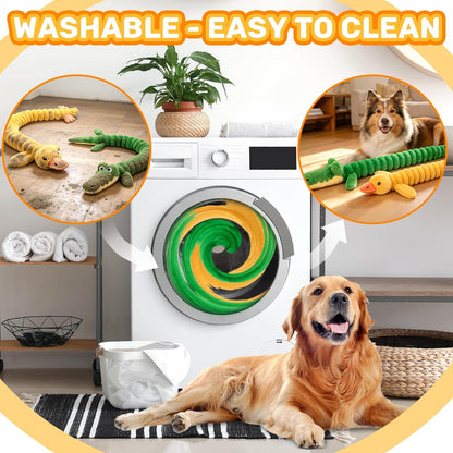 LECHONG 2-Pack 40” Extra-Long Squeaky Dog Toys for Large Dogs, Soft Chew Plush Stuffed Animal Dogs Toy, Interactive Tug-Of-War Dog Toys for All Dogs to Keep Them Busy7